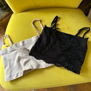 midriff bras lace and cotton stretch